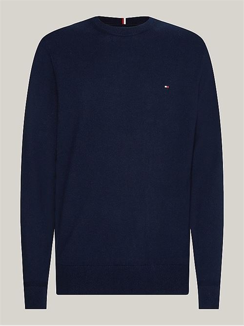 pima org ctn cashmere crew neck TOMMY HILFIGER | MW0MW28046DW5